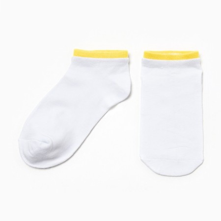 Women's socks, white/yellow color, size 35-38