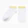 Women's socks, white/yellow color, size 35-38