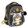 School backpack 37 x 28 x 13cm, ergonomic back, Across 557, gray