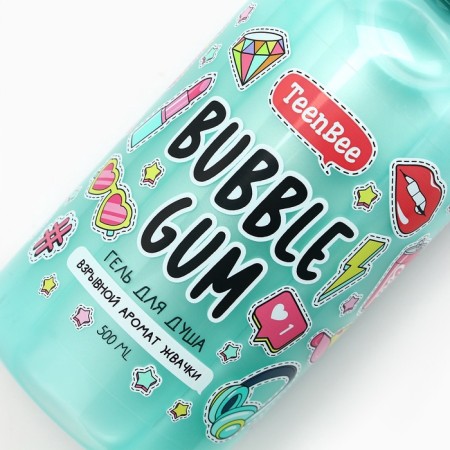 Women's shower gel, 500 ml, chewing gum, teenbee-3