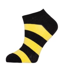 Women's socks, size 25, black and yellow color