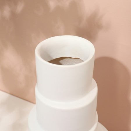 Vase for flowers "Geometry" Polystone, 17 x 17 x 36 cm-5