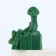 New Year's Equal candle “New Year: a snake with a gift”, green 77 x 61 x 35