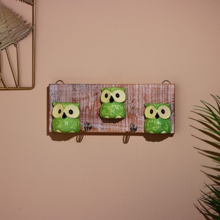 Hanger "owls" wood (2 hooks) 30 cm