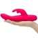 Double stimulation vibrator Happy Rabbit Slimline Curve, 24 cm, pink