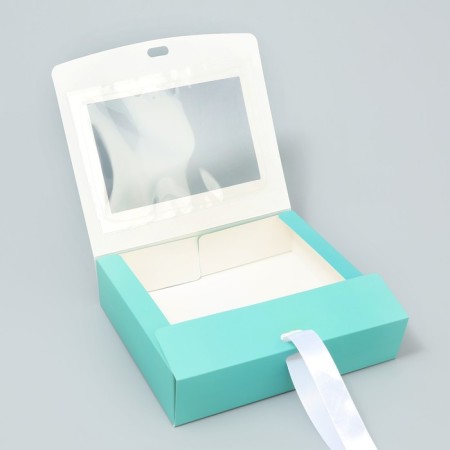 Gift-firing box, packaging, Tiffany, 20 x 18 x 5 cm-5