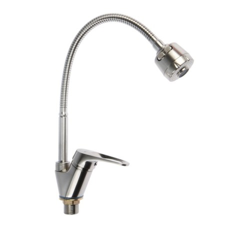 Accoona A4850A kitchen mixer, one -leaf, flexible surge, satin color-1