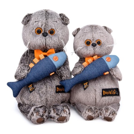 Soft toy "Basik with jeans fish", 19 cm-6