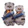 Soft toy "Basik with jeans fish", 19 cm