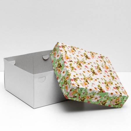 Confectionery packaging, box, "flowers", 1 kg, 21 x 21 cm-1