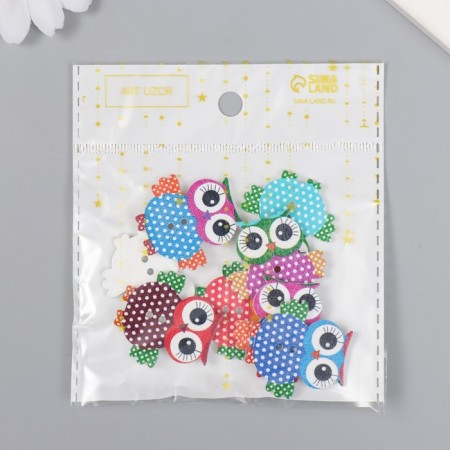 Decor for creativity tree "Owes" (set of 8 pcs) mix 3.2x3.3 cm-3