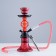 Hookah "Taishet", small, mine flat ornament, 27 cm, d bowl-5 cm, red