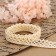 Knitted lace, 15 mm × 15 ± 1 m, beige color