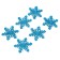 Decor "Snowflakes" on a glue base, set 6 pieces, blue color