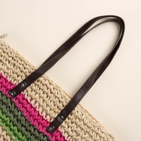 Women's bag SL Home, manual weaving, cotton, pens length 28 cm, 41 × 40 cm-5