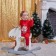 Combineson crumb I "Winter Party", height 68-74 cm, red