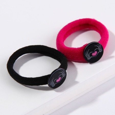 Hair gum for Halloween "Stylish Witcher", D = 4 cm, 2 pcs.-2
