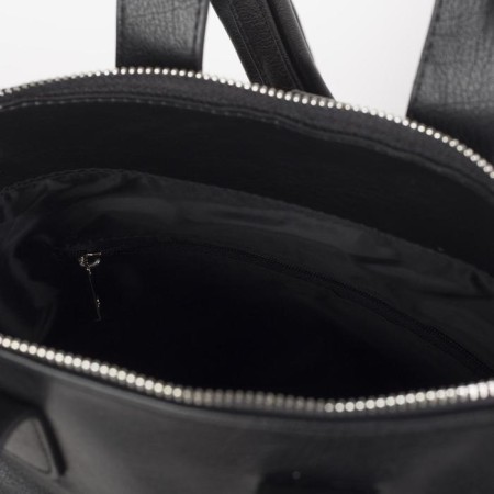 Backpack - female bag, artificial leather, black color-4