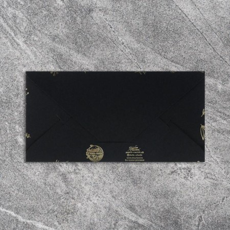 Envenue for money "Plant", on black craft, embossing, 16.5 x 8 cm-1