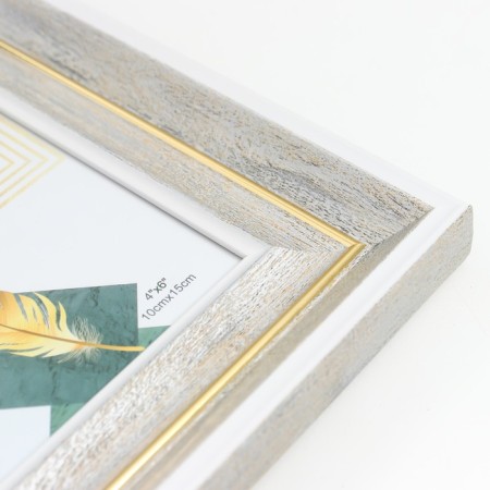 Photo frame plastic 10x15 cm "Norway" gray, white stroke 21.7x16.8 cm-3