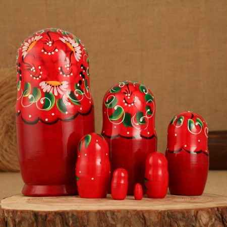 The nesting house is 7 puppet "Kira", 23-25cm, manual painting.-1