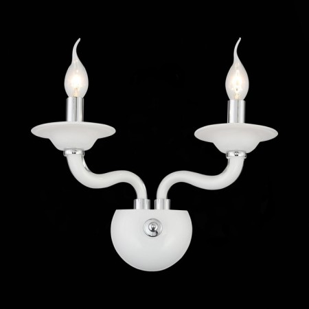 Sconces st. SL1112.501.02. Serenatta. 2x40 watts, E14, 35x37 cm, chromium color, white-1