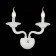 Sconces st. SL1112.501.02. Serenatta. 2x40 watts, E14, 35x37 cm, chromium color, white