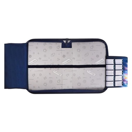 Penal 1 section 140 x 210 x 40 mm, folding pocket and cosmetic bag, fabric, calligrata topontent "Super Hare"-4