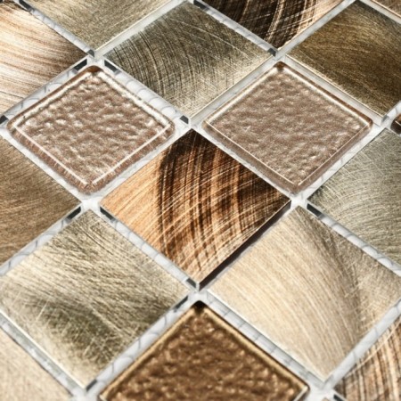 Glass mosaic Bonaparte Titan Bronze, 318x318x4 mm-2