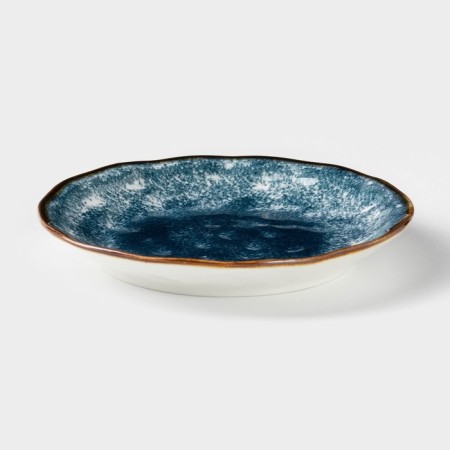 Ceramic pies "Sea", D = 15 cm, blue color-1