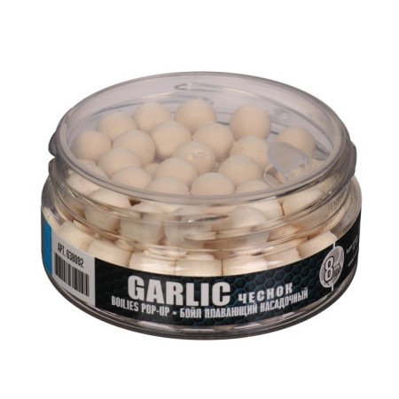 Broilers Floating Sonik Baits 8 mm Garlic Micron Fluo Pop-UPS, 50 ml-1