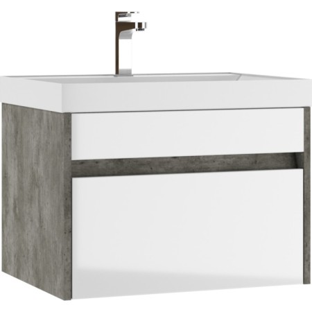 Domino Karlo Domino under the Classica 60 sink, suspended, concrete, with 1 upper box, left/right