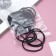Hair elastic band "premium" (set 30 pcs) black