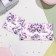 Mini-postcard "with an anniversary!" violets, 7.5x7.5 cm