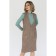 Surafan from suede with a deep neckline, size 42