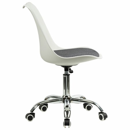 A chair for the operator Brabix Eames MG-310 Ch, chrome, white plastic, gray fabric-3