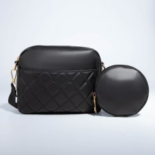 Bag Cross-Bodi with a zipper, black color