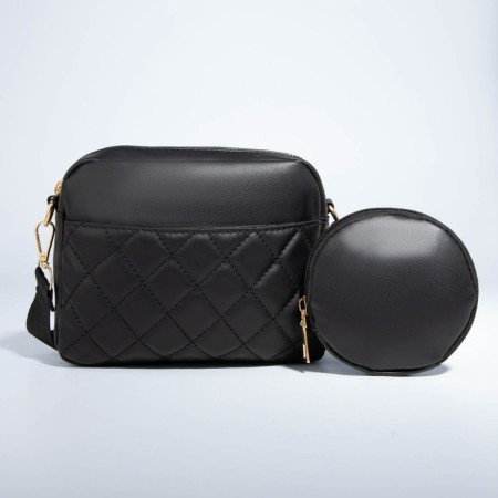 Bag Cross-Bodi with a zipper, black color