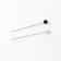 Portnovsky pins "Chamomile", 38 mm, 40 pcs, black/white color