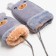Baby mittens minku with embroidery, 18 cm, cent