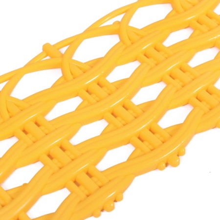 Decorative fence, 25 × 300 cm, 8 sections, plastic, yellow "Ivushka"-9