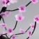 Sakura LED bush 45 cm, 36 LED, AAX3 batteries (not included), warm white glow