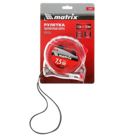 Matrix roulette "Crystal", 7.5 m x 25 mm, polycarbonate case-2