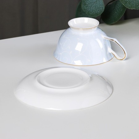 Tea steam porcelain "Tea rose", 2 items: a cup 200 ml, a saucer d = 15 cm-3
