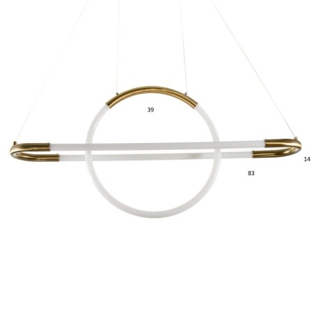 Chandelier 1607/2 LED 73W 4000k gold 85x35 cm Bayerlux-6