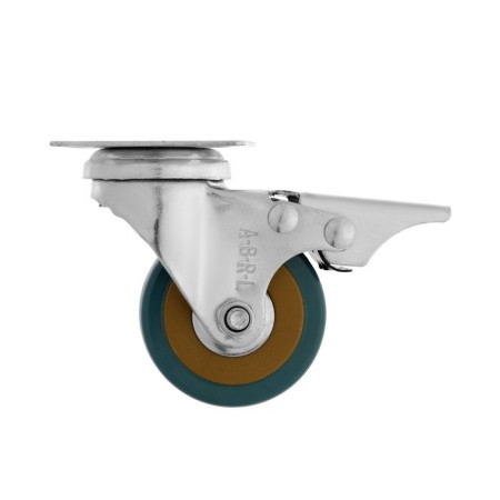 Furniture wheel, d = 50 mm, on the site, with a foot, with a latch, 4 pcs TMP-1