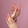 Patch nails, 100 pcs, in a container, pink color