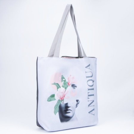 Antique-shop bag without lightning with lining, color gray color-1