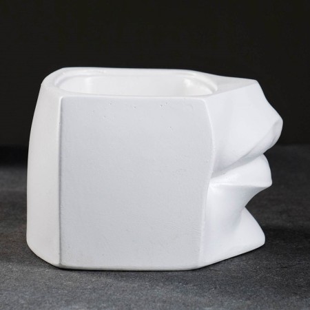 Kashpo - organizer "David's lips" white, 16x11.5x16cm-2