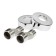 Bar with a mixer Accoona A8392, single -leaf, with a tropical shower, chrome